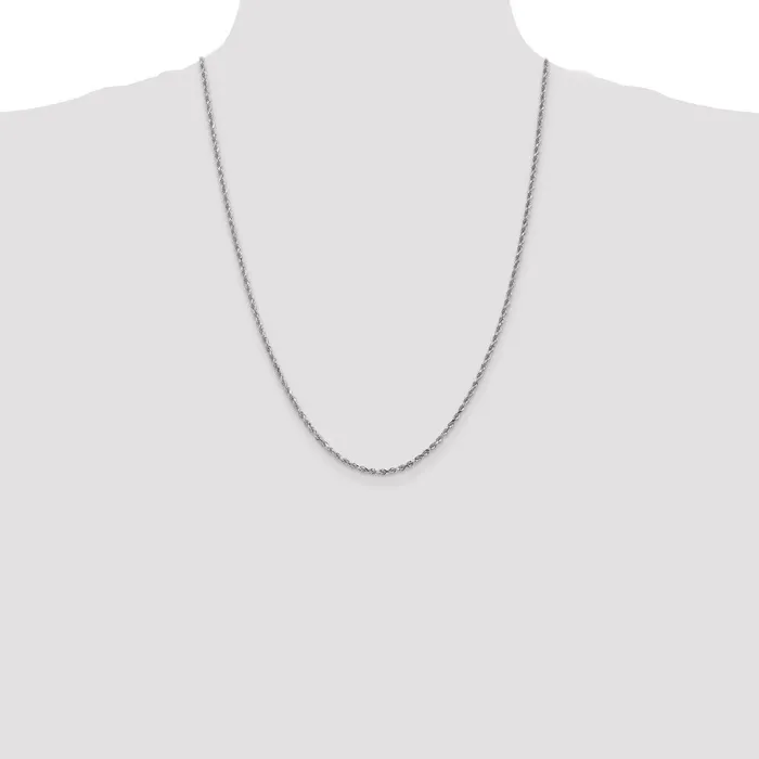 10k White Gold 225mm Diamondcut Rope ChainWBC10K018W24 WB Choice Jewelry Rings