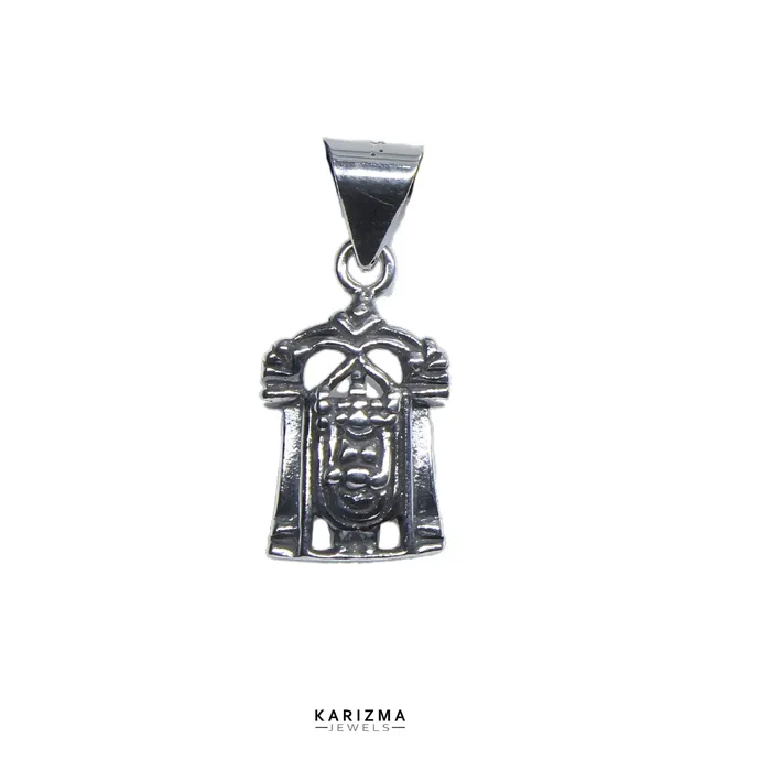 Necklaces Karizma Jewels Indian Cultural design 925 Sterling Silver Oxidized Finish Sri Balaji Pendant