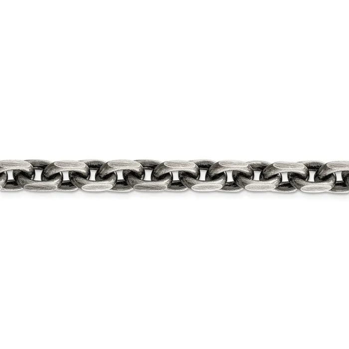 Rings WB Choice Jewelry Sterling Silver Antiqued 86mm DC Elongated Open Link ChainWBCQFC14524