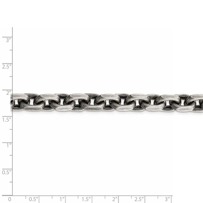 Rings WB Choice Jewelry Sterling Silver Antiqued 86mm DC Elongated Open Link ChainWBCQFC14524