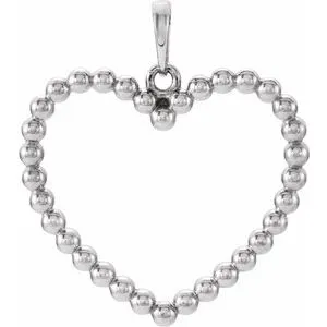 WB Choice Jewelry Necklaces 14K Yellow Beaded Heart Pendant860961001PSTWBC WB Choice Jewelry Necklaces 14K Yellow Beaded Heart Pendant860961001PSTWBC