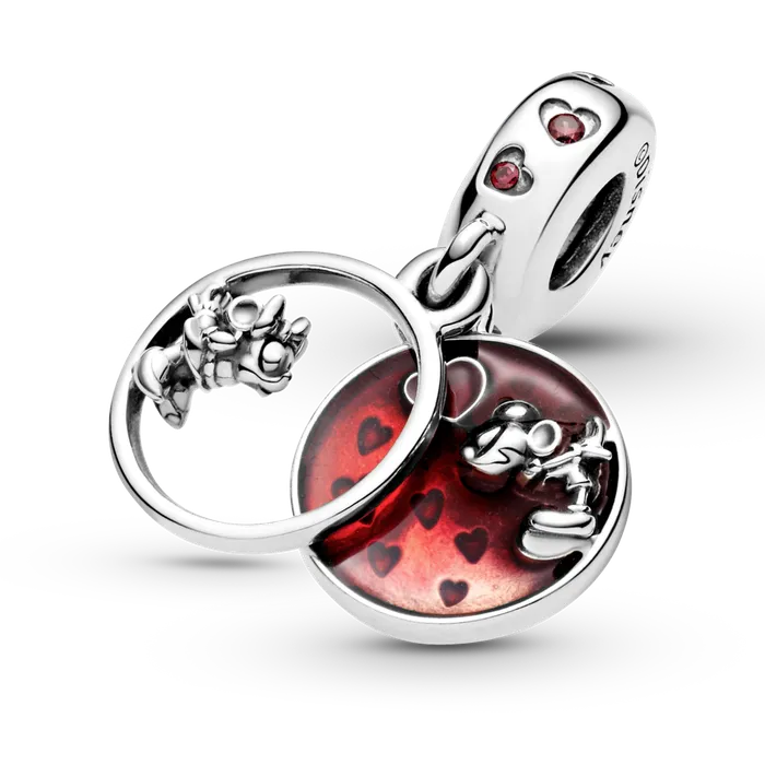 Charm Necklaces Pandora Pandora Disney Mickey Minnie Kiss Dangle Charm Final Sale