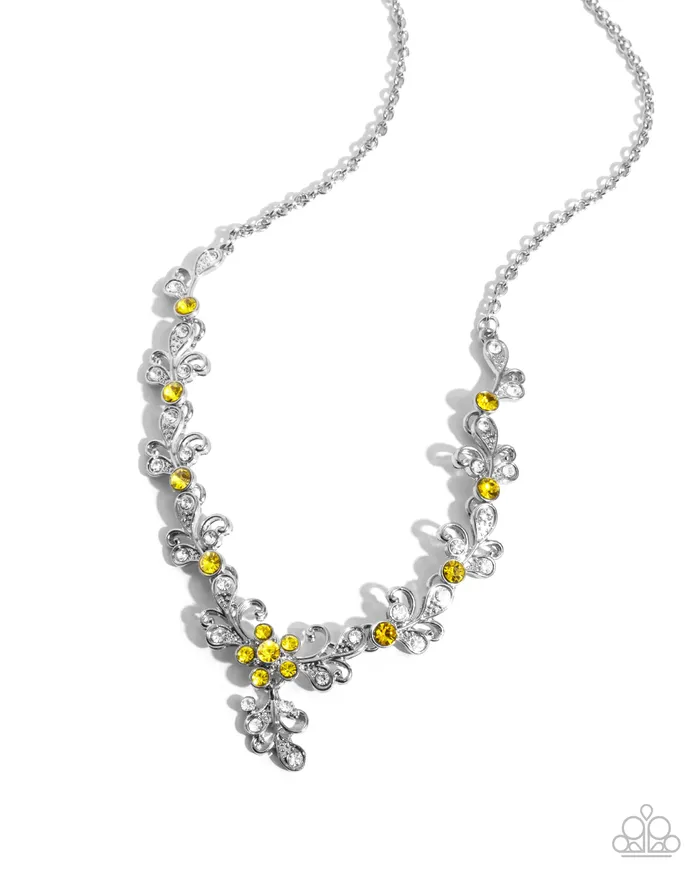 Paparazzi Accessories Necklaces Refreshing Refinement Yellow Necklace Jewelry by Bretta